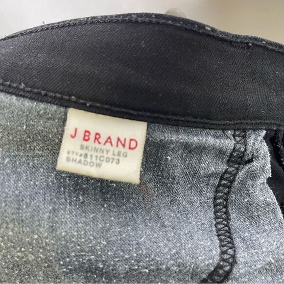 J Brand Mid Rise Shadow Skinny Jeans Black 28 - Picture 4 of 7